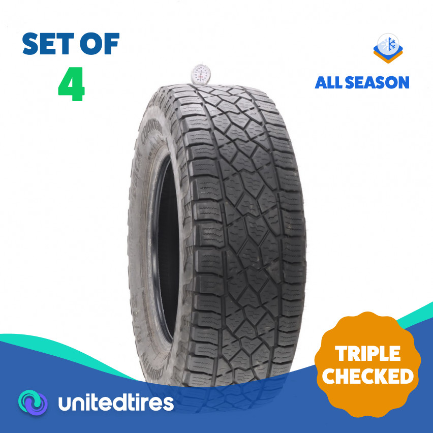 Set of (4) Used LT 275/65R18 DeanTires Back Country A/T2 123/120S – 7-8.5/32