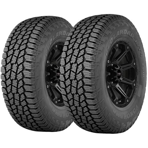 (QTY 2) 285/45R22 Yokohama Geolandar A/T4 114H XL Black Wall Tires