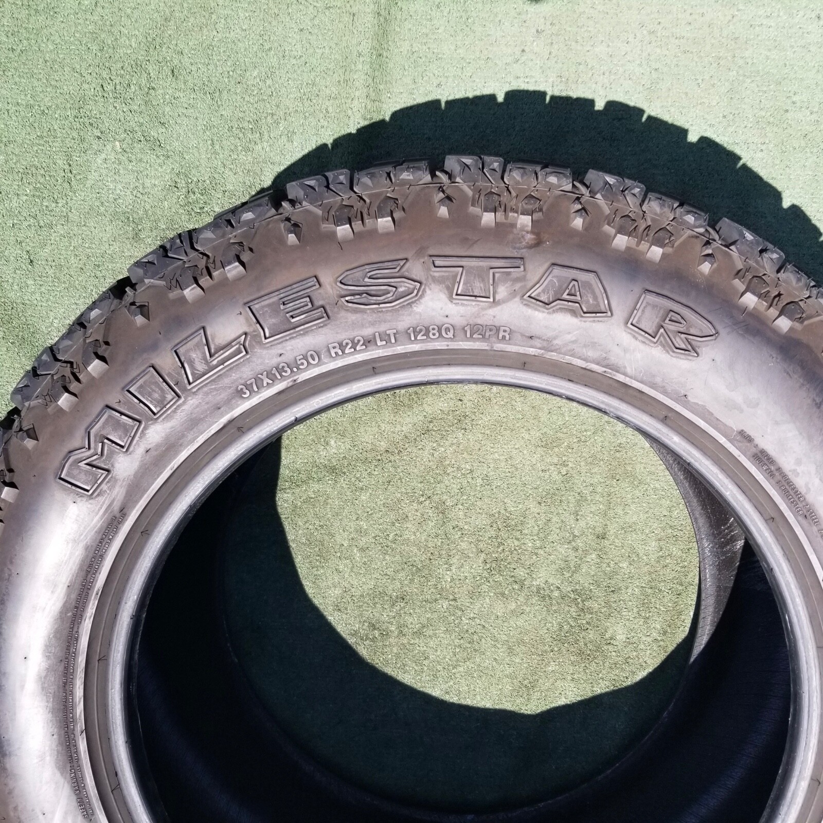 37×13.50R22 Milestar Patagonia M/T Tire 37×13.50R22LT 128Q 12PR 60% Tread 11/32
