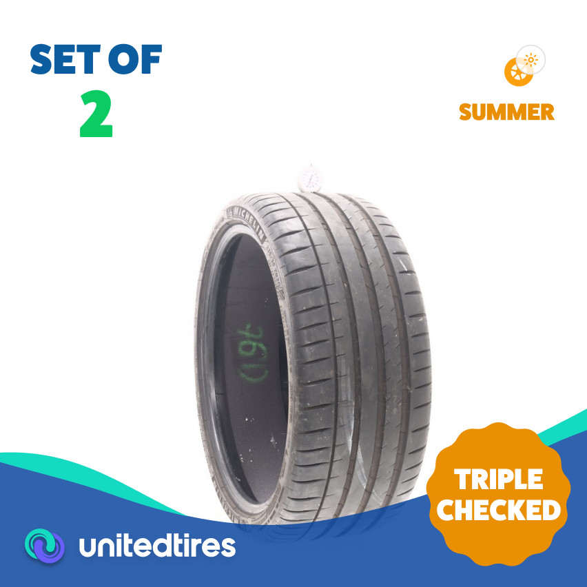 Set of (2) Used 235/35ZR20 Michelin Pilot Sport 4 S TO Acoustic 92Y – 7.5/32