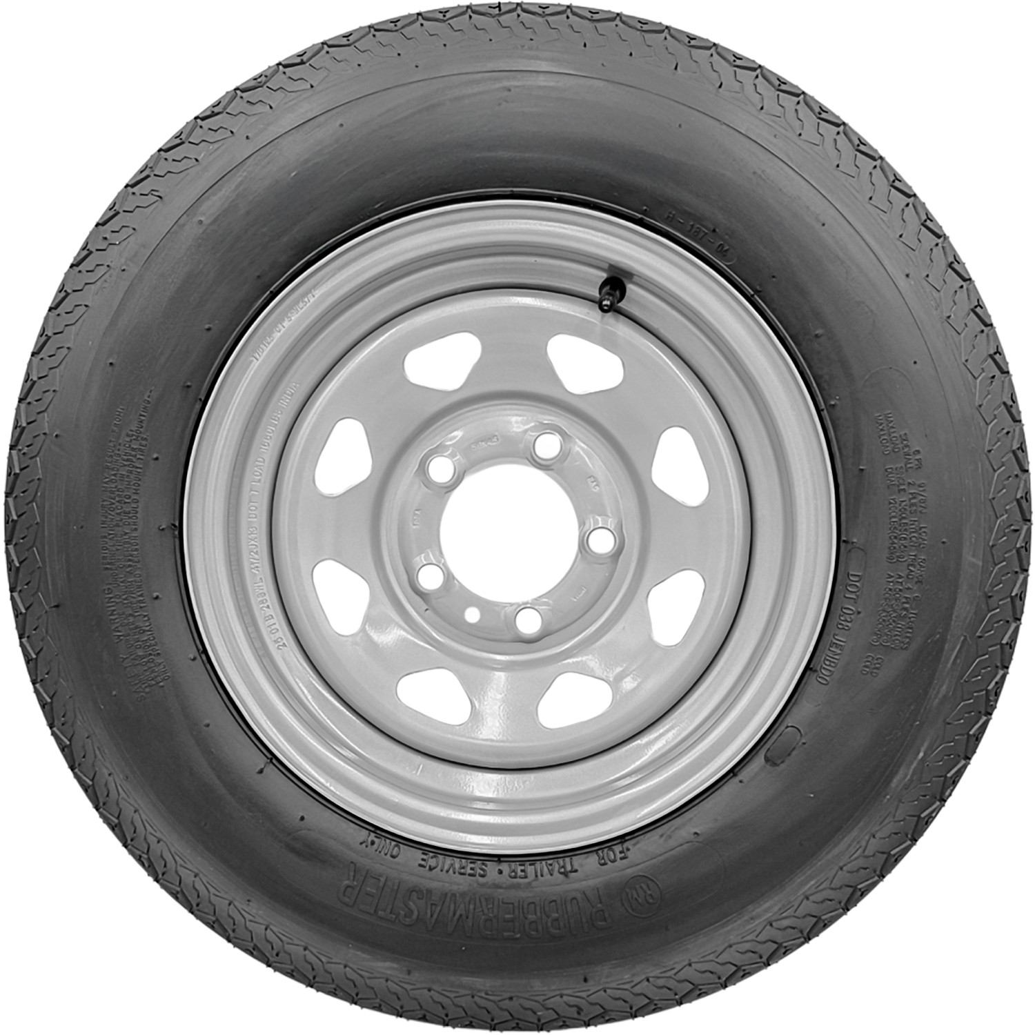 2 Assemblies RubberMaster H187 ST F78-14 6 Ply 14×6 5 x 114.3 Silver Eight Spoke