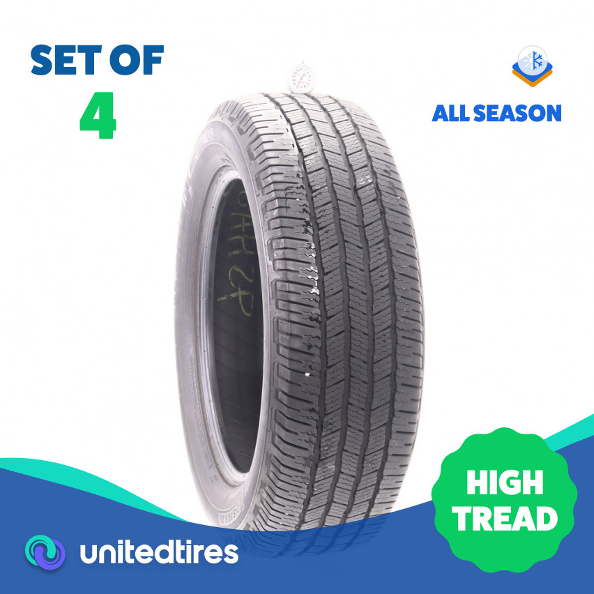 Set of (4) Used 245/60R20 Michelin Defender LTX M/S 2 111H – 8-10/32 (18FX2)