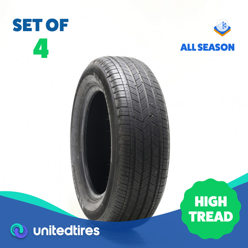 Set of (4) Driven Once 225/65R17 Michelin Primacy A/S 102H – 8.5/32