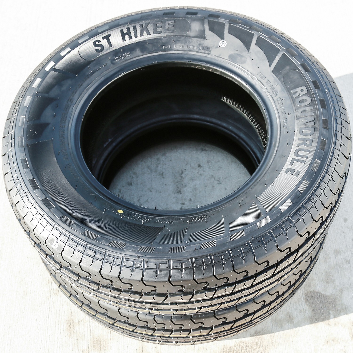 4 Tires Roundrule ST Hikee Semi Steel ST 235/80R16 Load F 12 Ply Trailer
