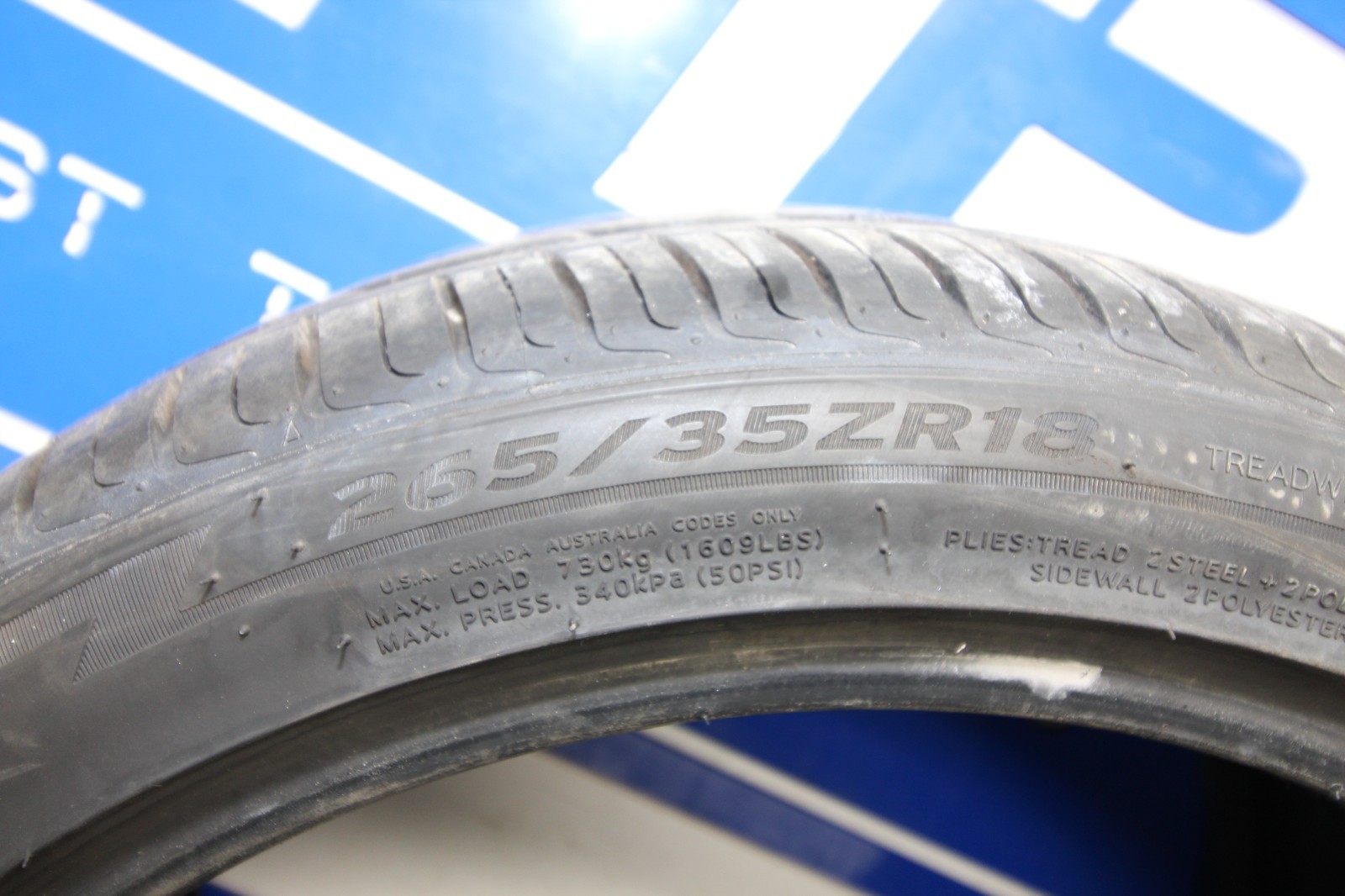 *Used* Laufenn S Fit AS Tire 265/35ZR18 DOT 0124 8/32nd Tread