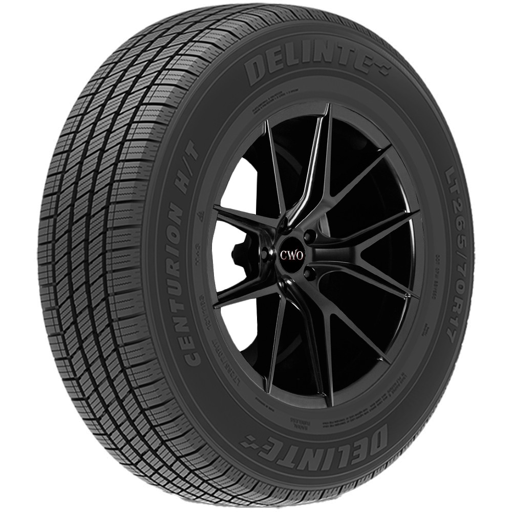 (QTY 4) LT215/85R16 Delinte Centurion H/T 115/112S LRE Black Wall Tires