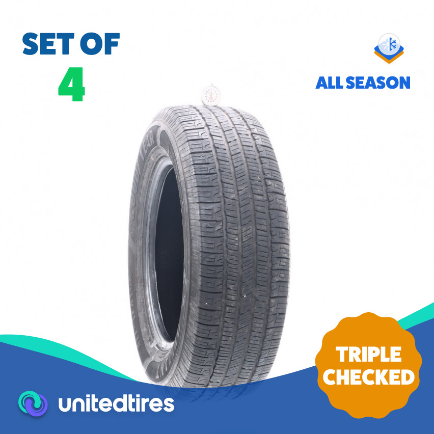 Set of (4) Used 235/65R17 Goodyear Reliant All-season 104V – 7-8.5/32