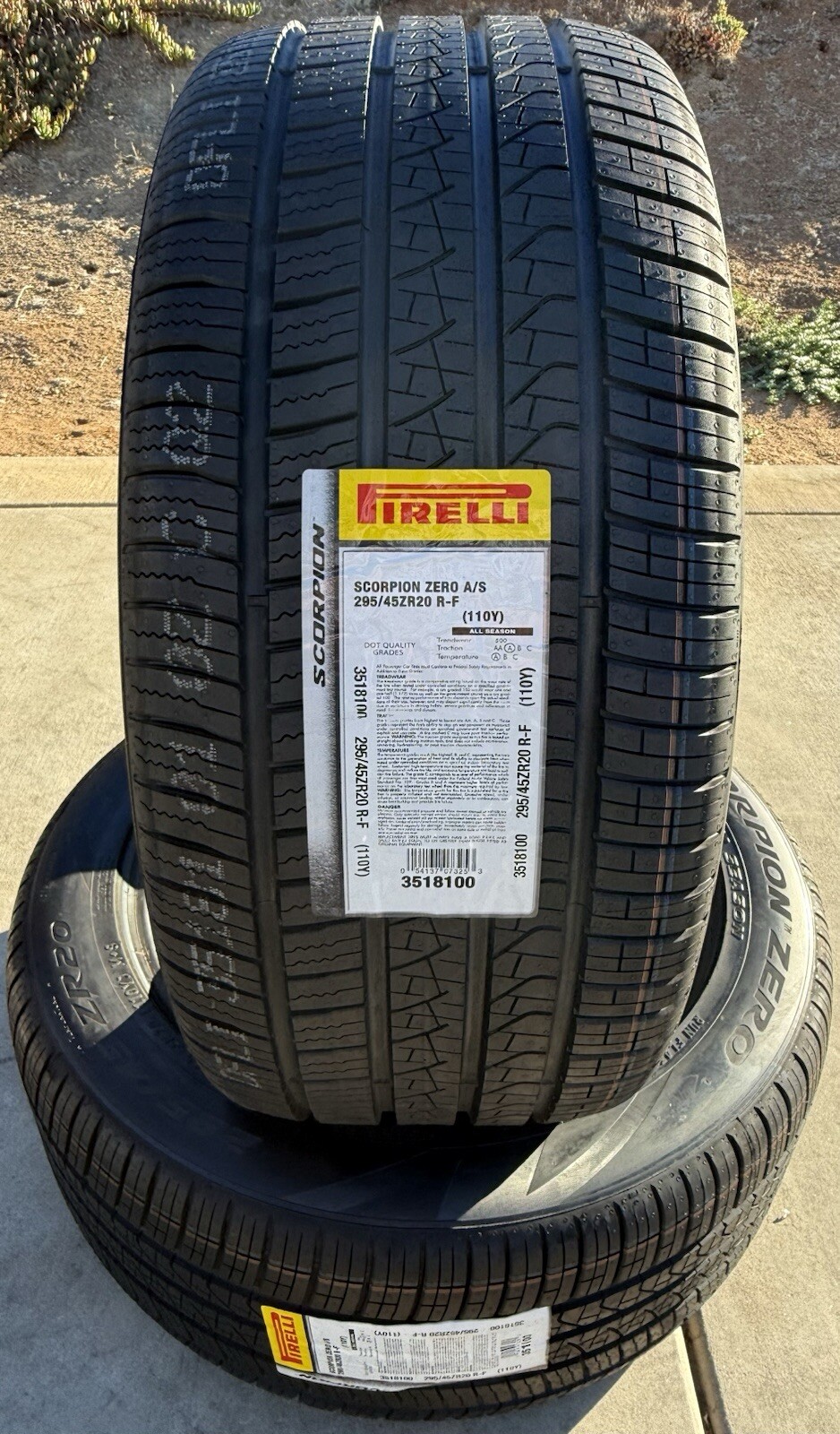 FOUR NEW 295/45ZR20 Pirelli Scorpion Zero All Season Run Flat RFT SRT Trackhawk