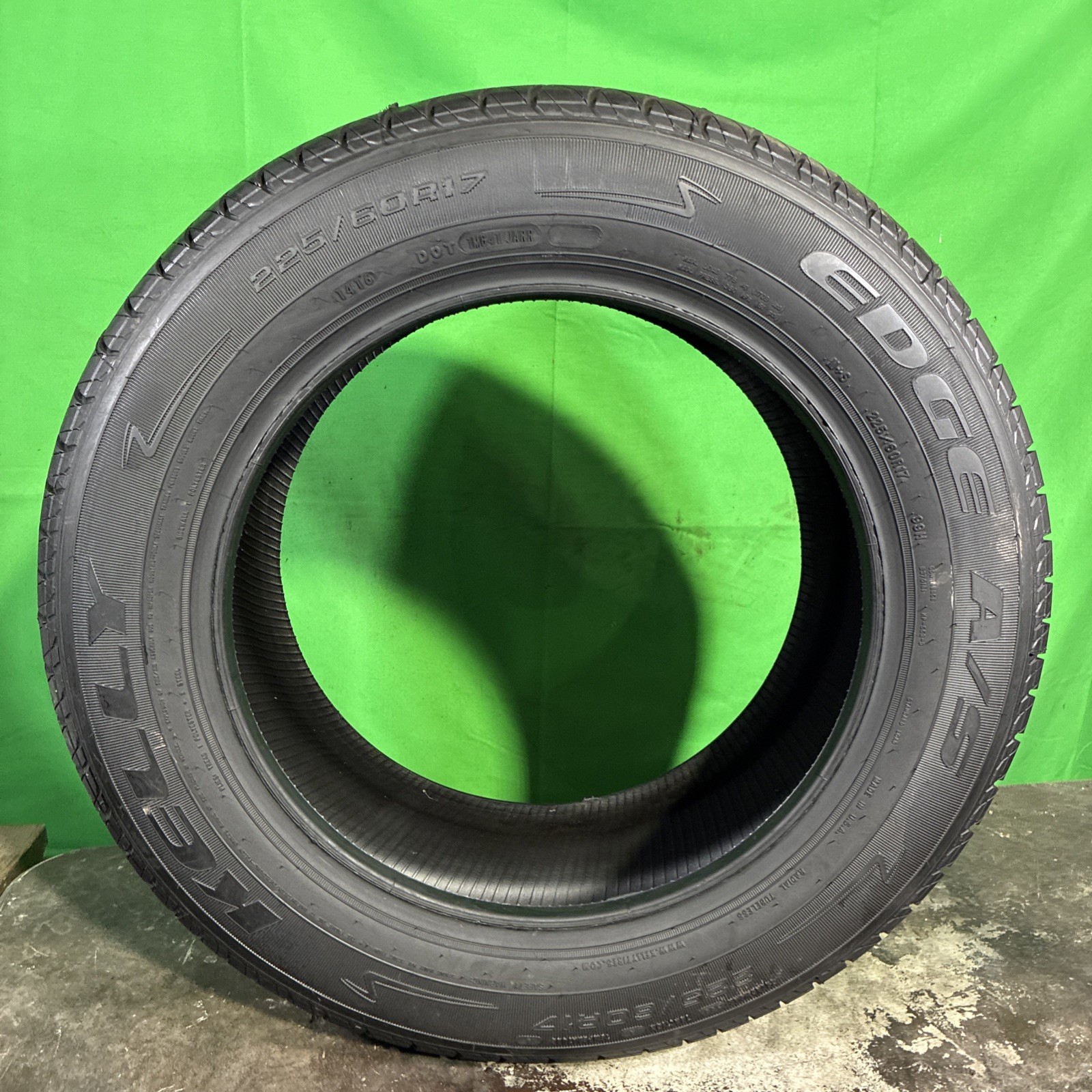 Single,Used-225/60R17 Kelly Edge A/S 99H 9/32 DOT 4922
