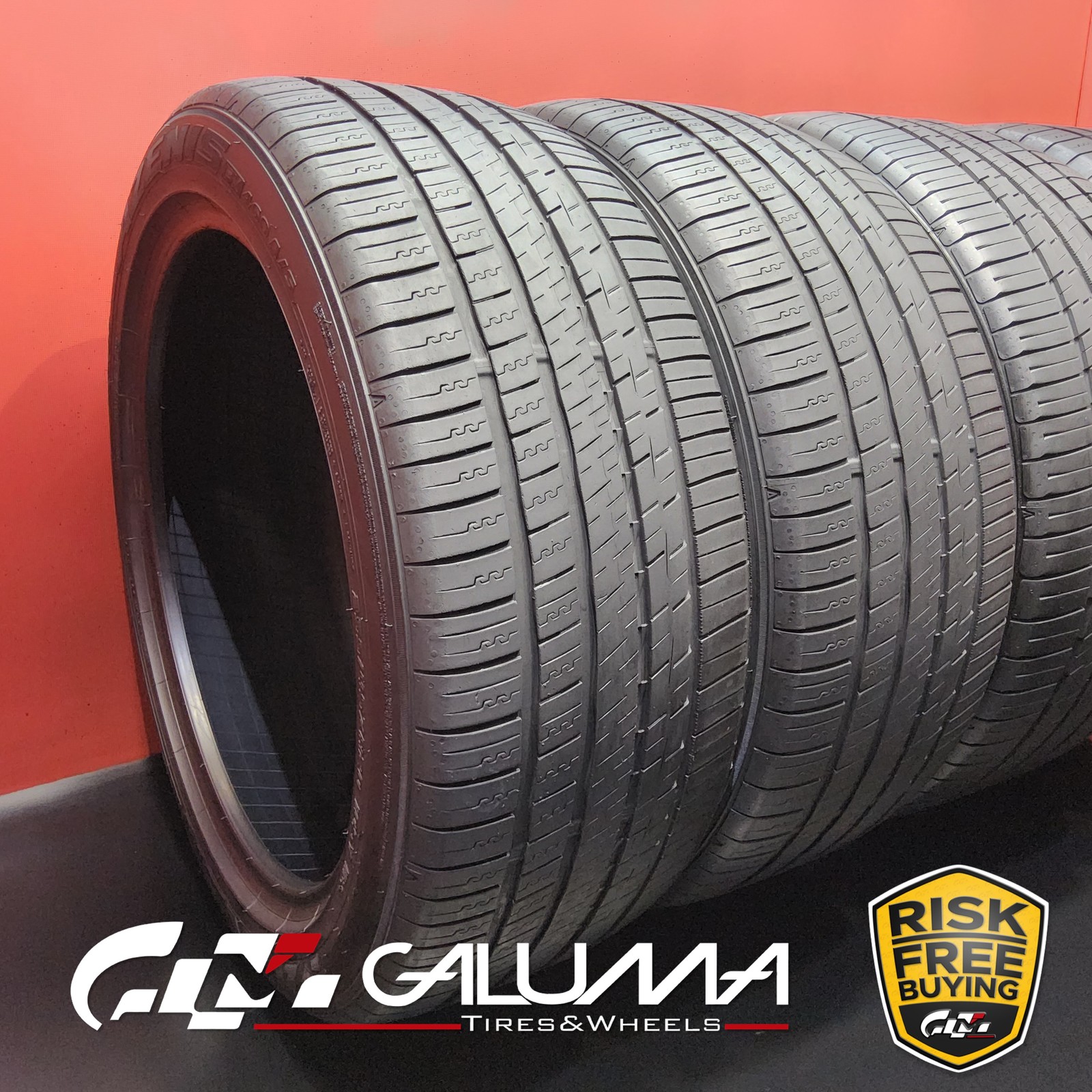 Set of 4 Tires Falken Azenis FK460 A/S 255/45ZR20 & 285/40ZR20 No Repairs #95618