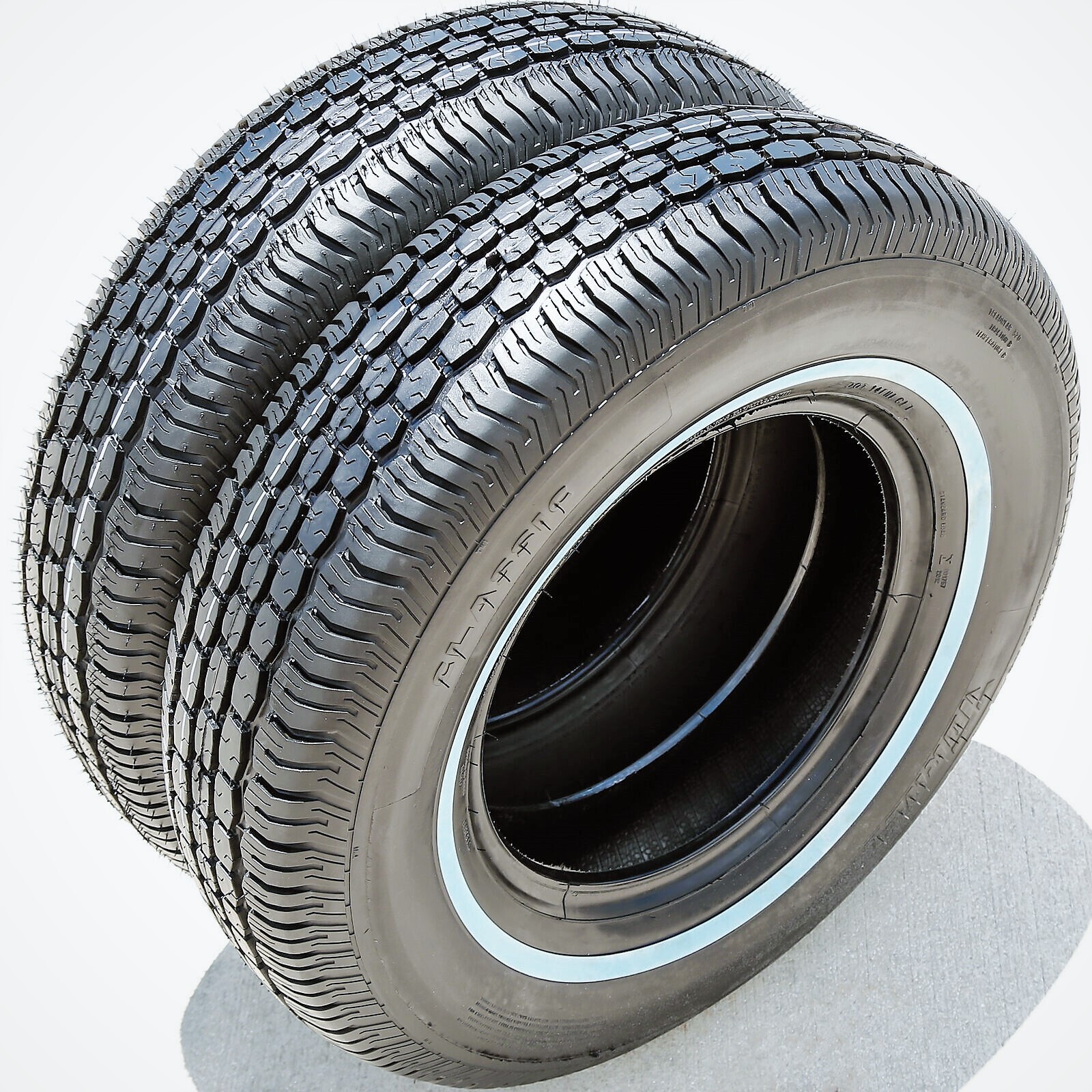 2 Tires Tornel Classic 195/75R14 92S White Wall A/S All Season