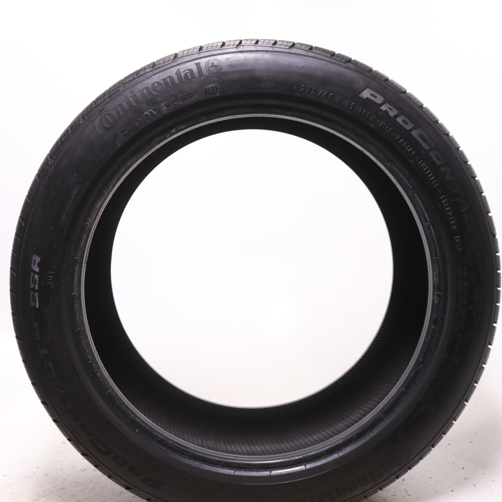 Set of 2 Used 275/40R19 Continental ProContact GX SSR MOE – 101H – 6.5-7/32