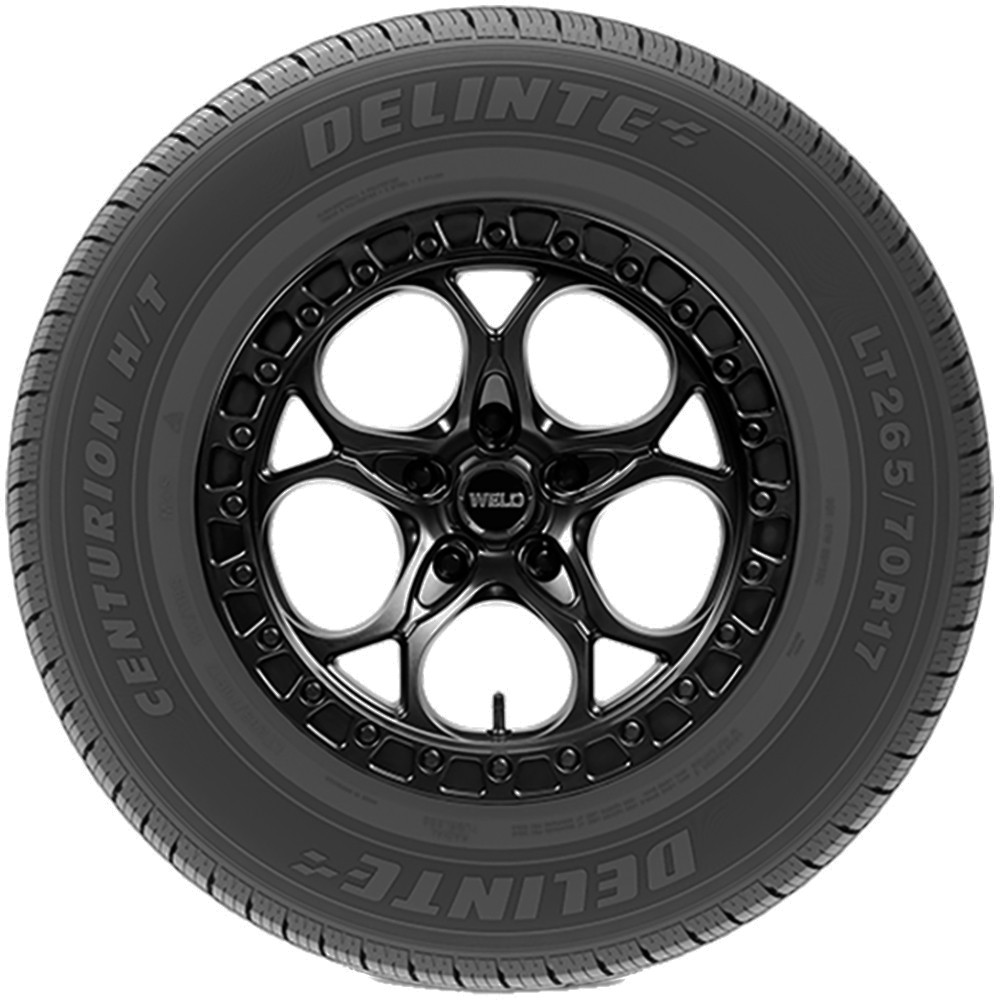 (QTY 4) LT215/85R16 Delinte Centurion H/T 115/112S LRE Black Wall Tires