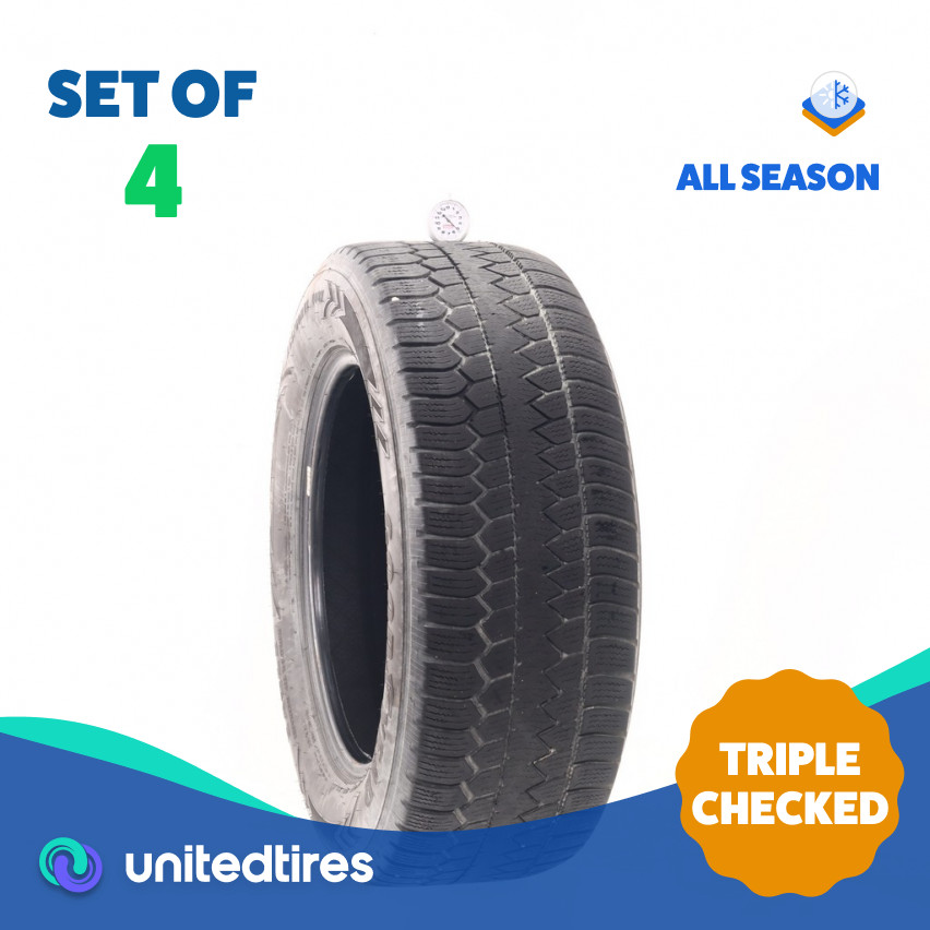 Set of (4) Used 255/60R18 Goodyear Eagle Enforcer All Weather – 5-7/32 (15JAW)