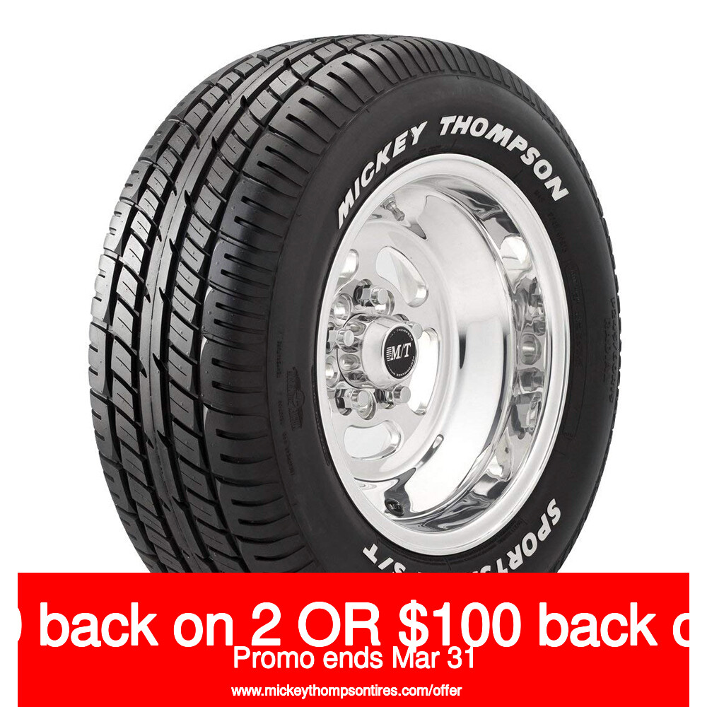 MICKEY THOMPSON Sportsman S/T P225/70R15 100T RWL (Quantity of 1)
