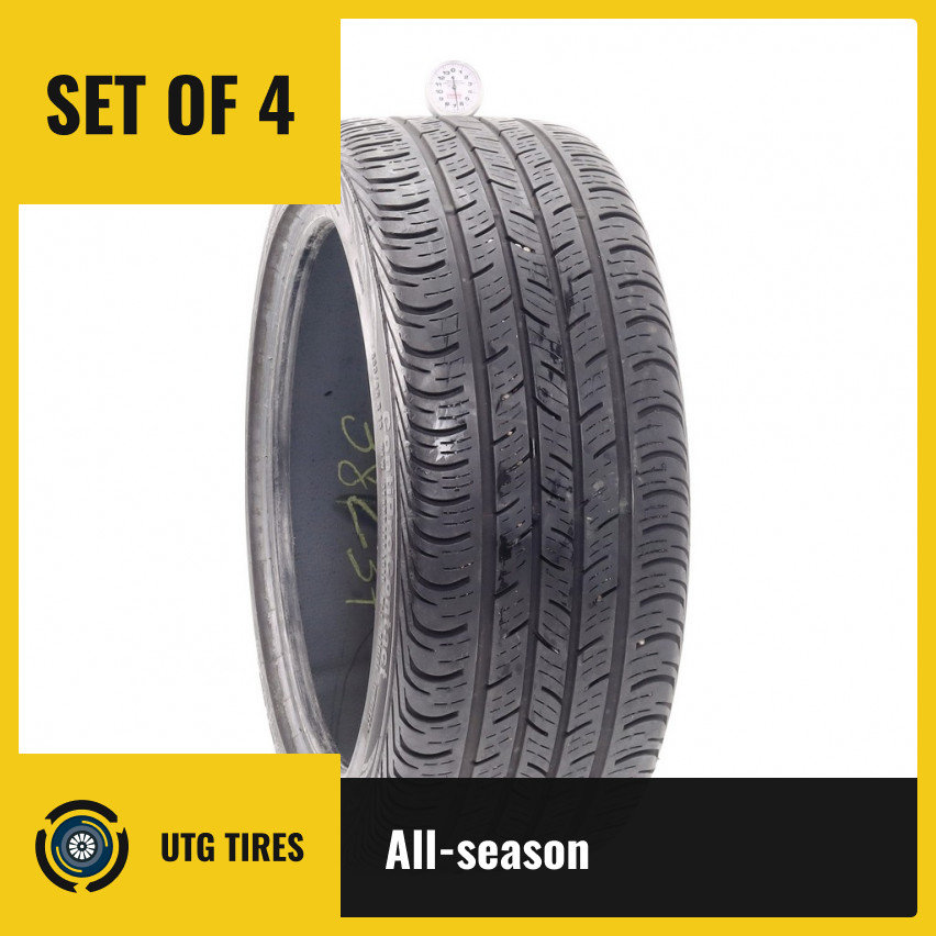 Set of (4) Used 235/40R18 Continental ContiProContact 91W – 6.5-7.5/32
