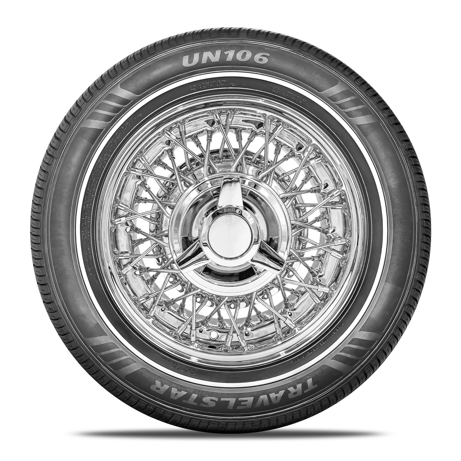 Set of 4 Travelstar UN106 225/60R17 99T 9mm White Wall A/S Passenger Car Tire