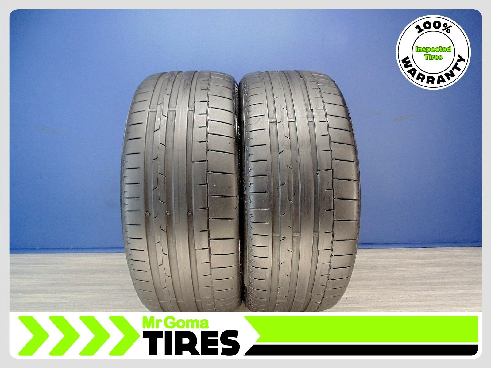 2 CONTINENTAL SPORTCONTACT 6 RO1 XL 255/40R21 USED TIRES 6.8/32 TREAD 2554021