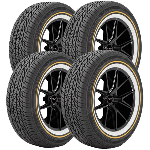 (QTY 4) 215/55R17 Vogue Custom Built Radial 98V XL Gold/White Tires