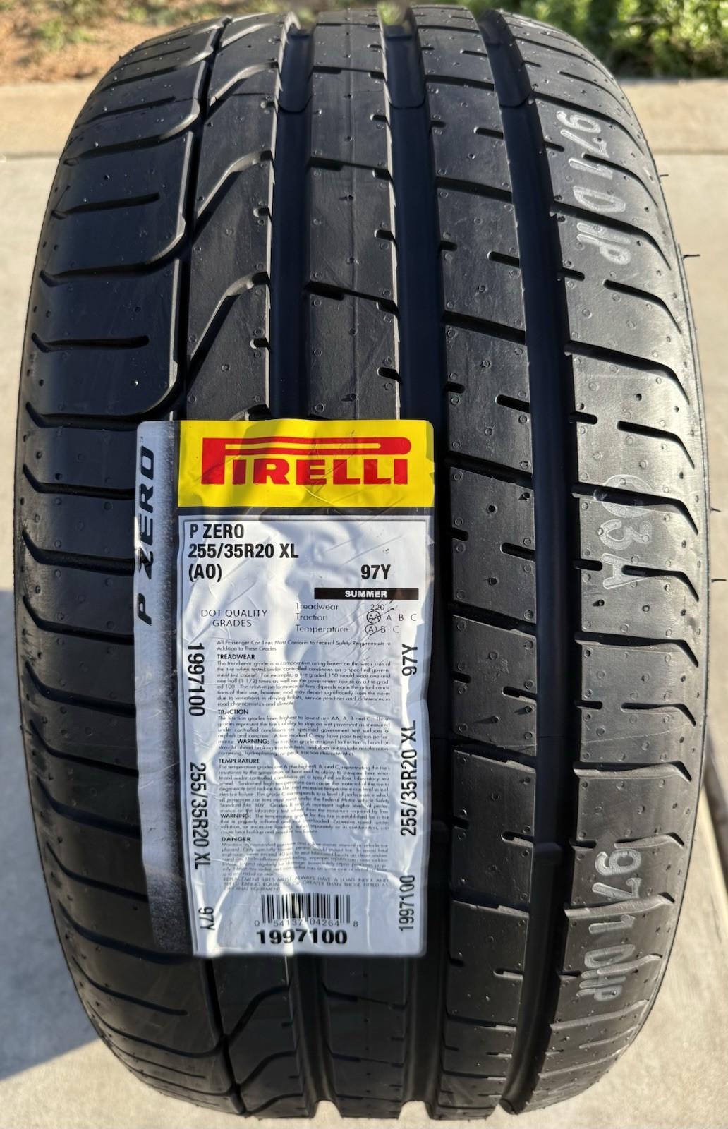 Set of TWO BRAND NEW 255/35R20 97Y Pirelli P Zero Tires Like Michelin Sport 4S!