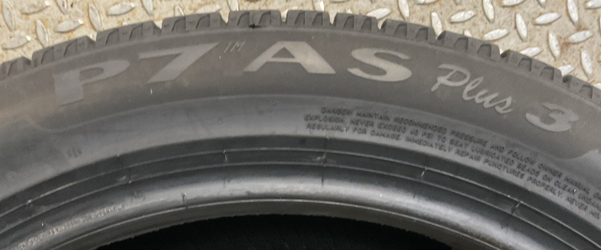 1- Used PIRELLI P7 ALL SEASON PLUS 3 245/45R20 99V SL BSW
