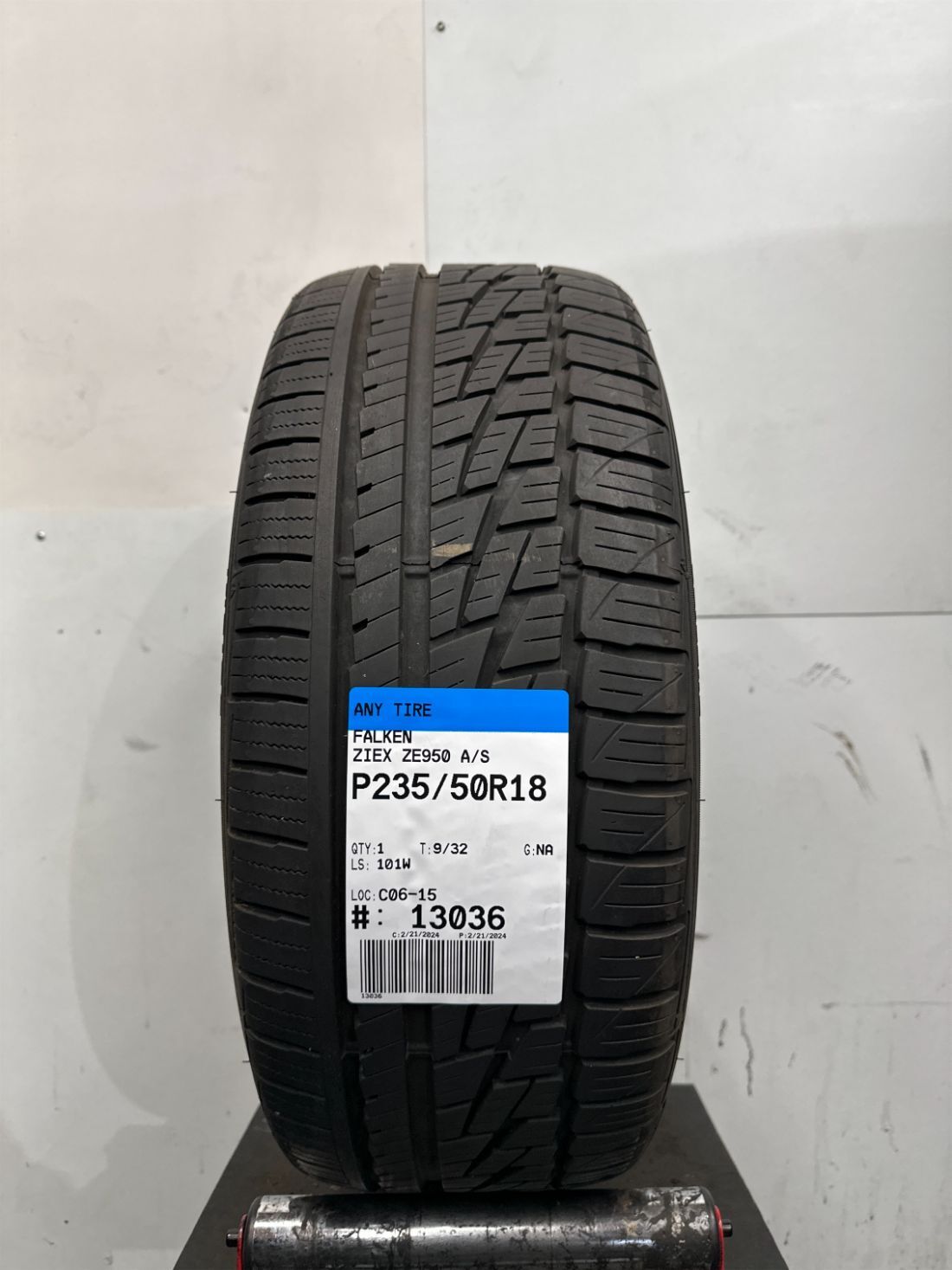 1 Falken Ziex ZE950 A/S Used Tire P235/50R18 2355018 235/50/18 9/32