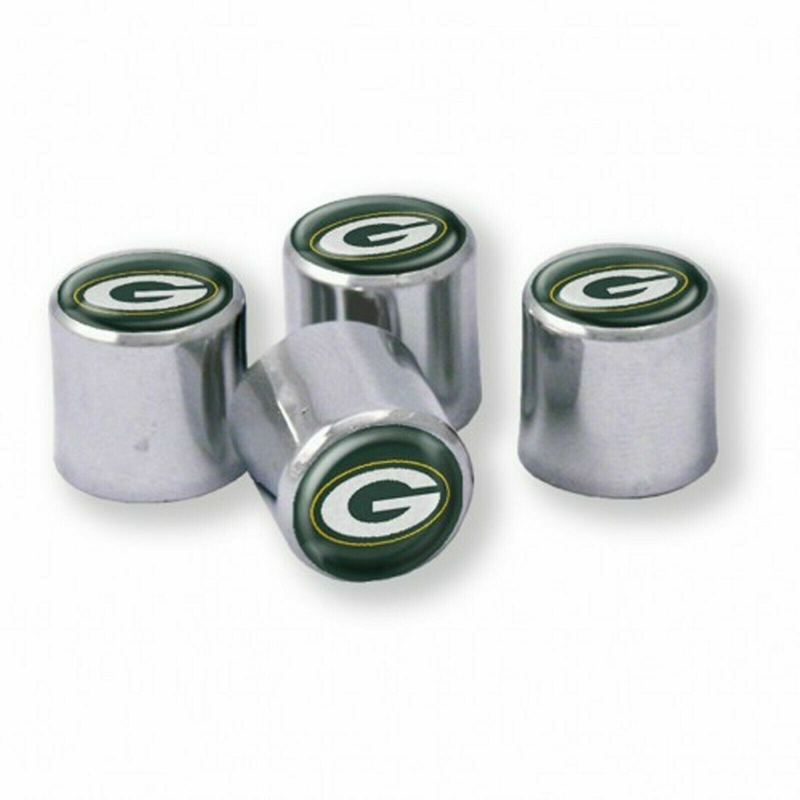 ⭐️⭐️⭐️⭐️⭐️ 4 NFL GREEN BAY PACKERS Car Tire Valve Stem Covers NEW Stocking GIFT