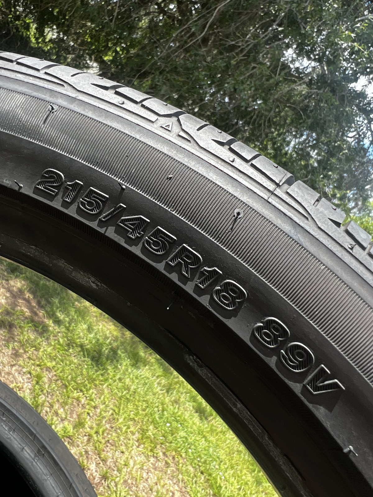 1 Tire Bridgestone Turanza EL440 215/45R18 89V DOT.0124 8.75/32
