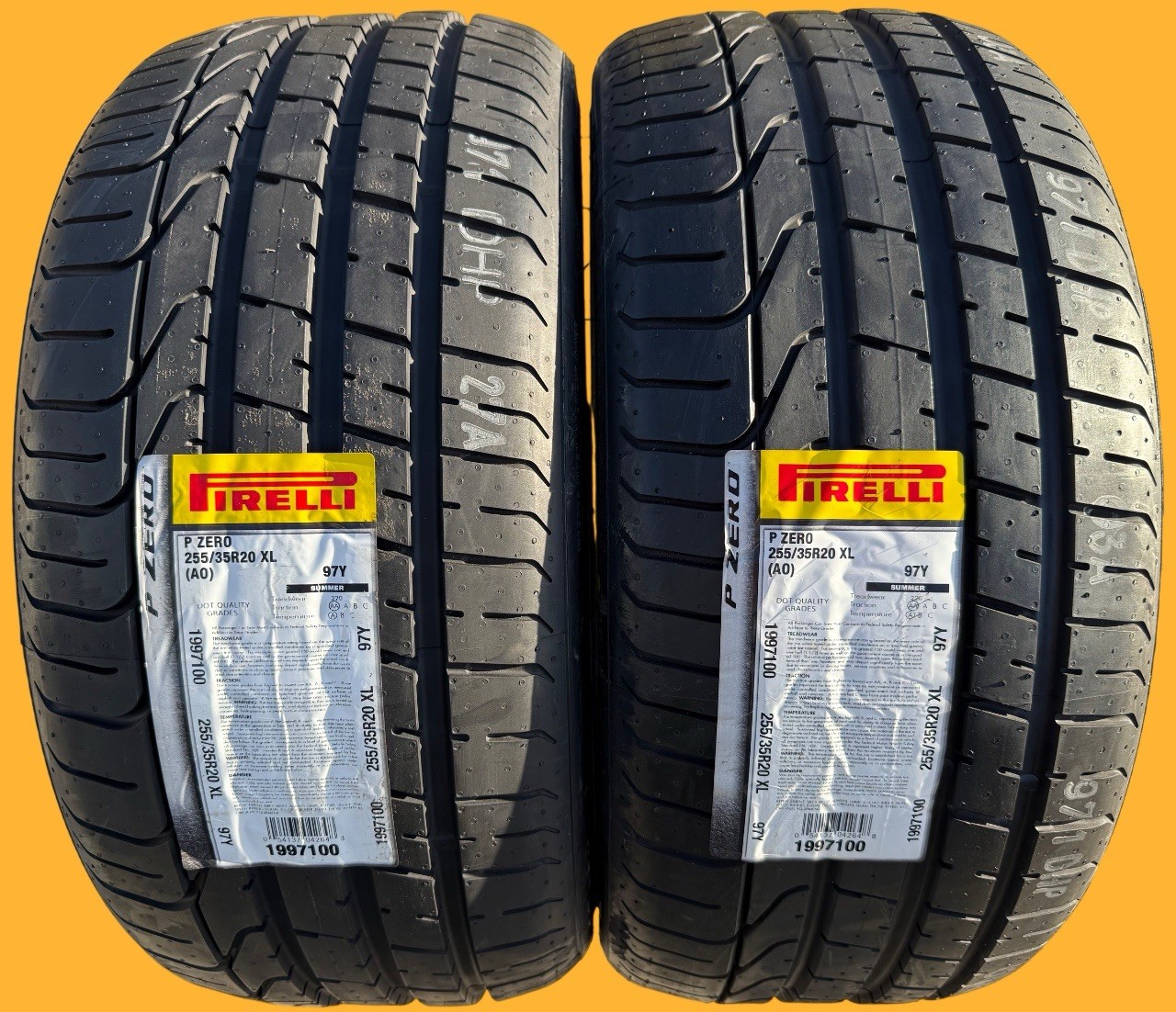Set of TWO BRAND NEW 255/35R20 97Y Pirelli P Zero Tires Like Michelin Sport 4S!