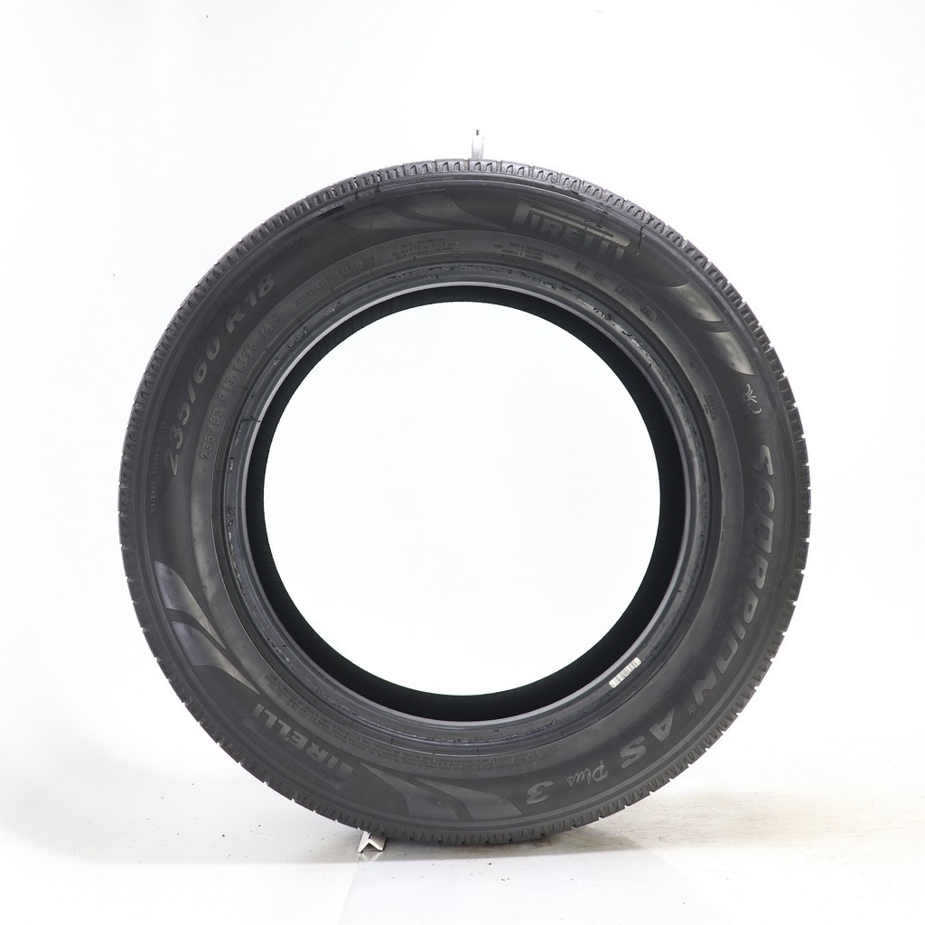 Set of (4) Used 235/60R18 Pirelli Scorpion AS Plus 3 107V – 5-7/32 (1ADMZ)