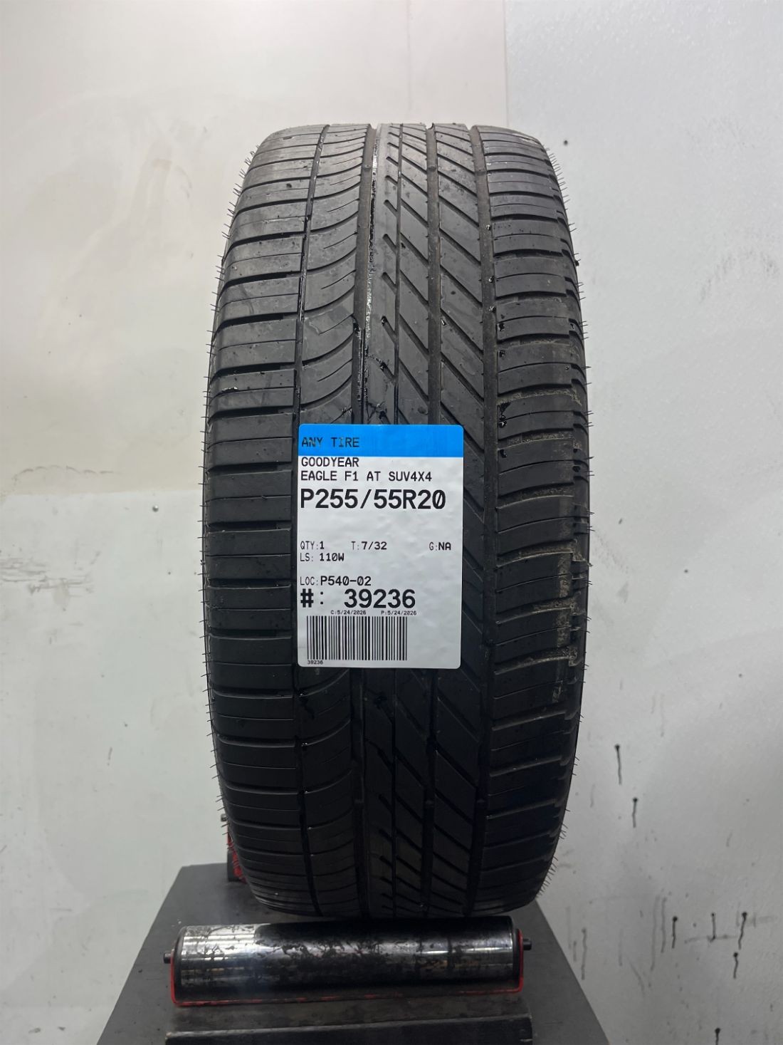 1 Used P255/55R20 Goodyear Eagle F1 AT SUV4x4 110 W – 7/32