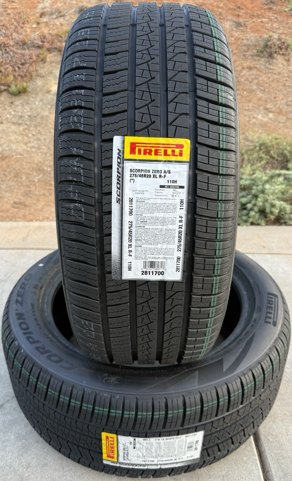 Set of TWO BRAND NEW 275/45R20 110H Pirelli Scorpion Zero A/S Run Flat BMW Tires