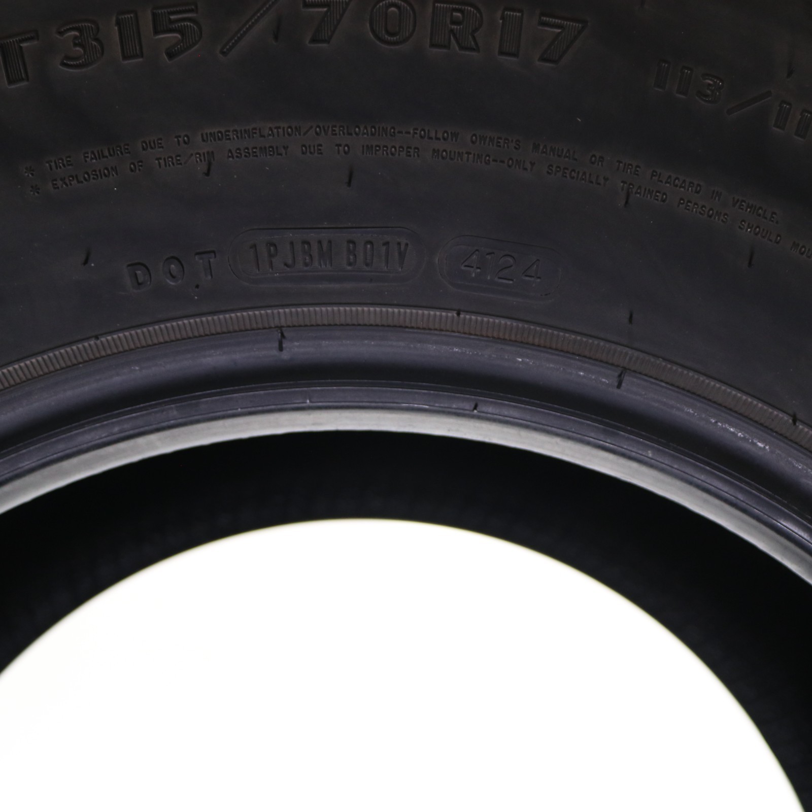 Set of 2 Used LT 315/70R17 Goodyear Wrangler Territory MT – 113/110S 8.5-9.5/32