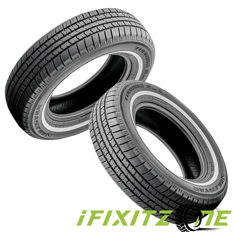 4 Milestar MS775 P175/80R13 86S Tire White Side Wall Classic Vintage All Season