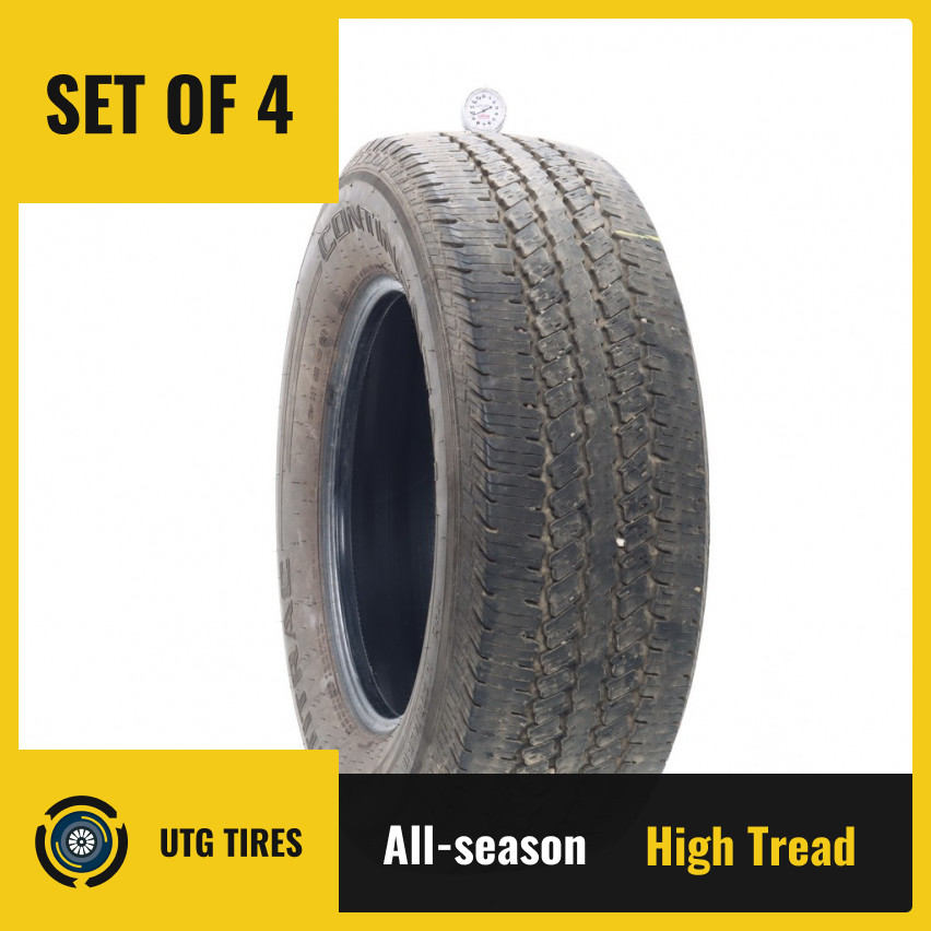 Set of (4) Used LT 275/65R18 Continental ContiTrac 123/120S – 9.5-10.5/32