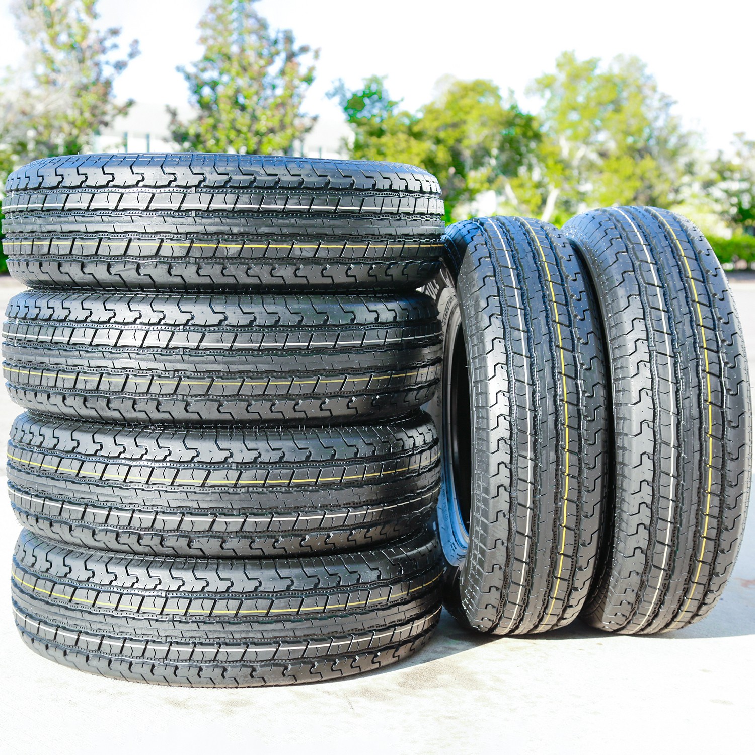 4 Tires Roundrule ST Hikee Semi Steel ST 235/80R16 Load F 12 Ply Trailer
