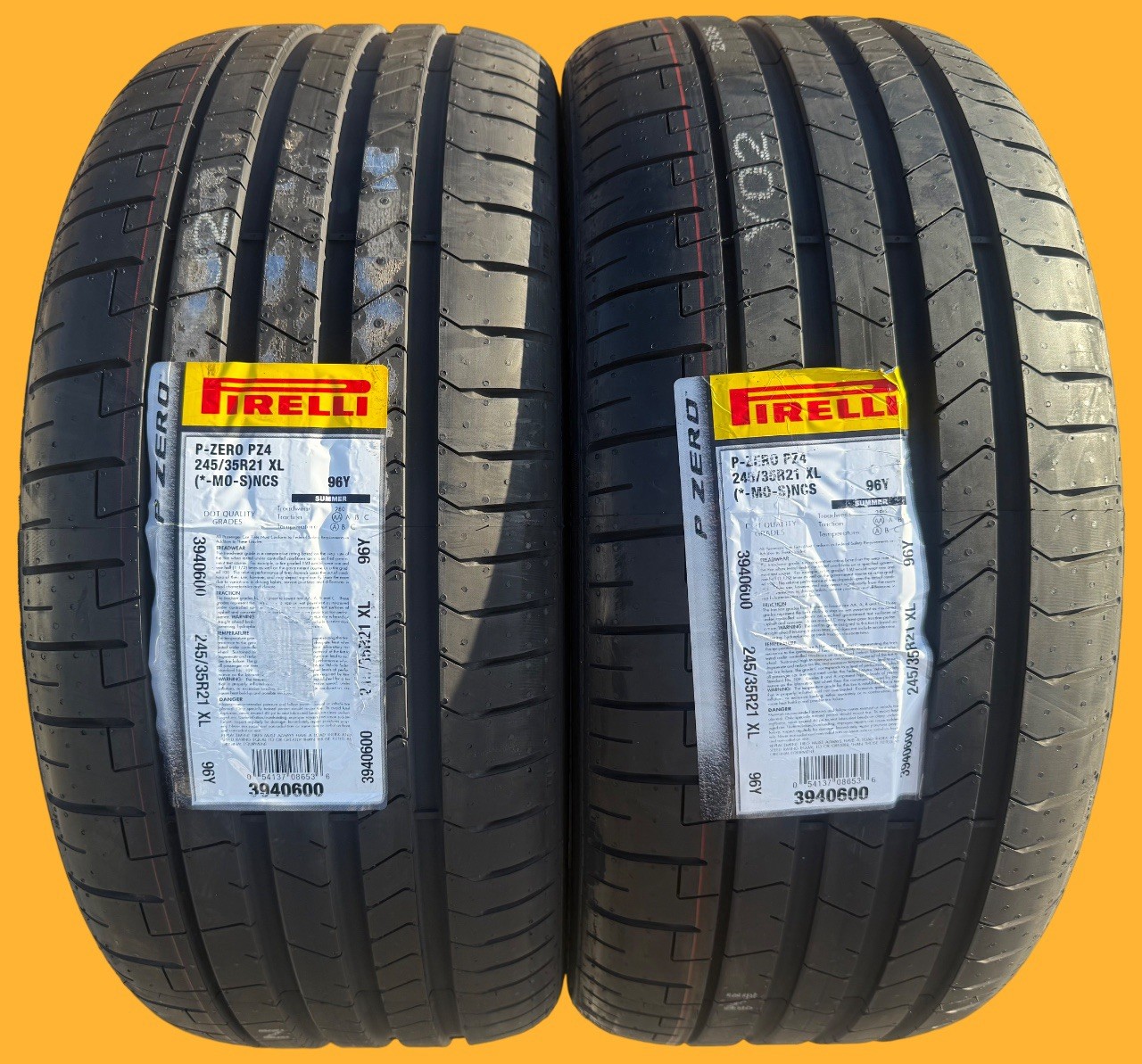 Set of TWO BRAND NEW 245/35R21 96Y Pirelli P Zero PZ4 MO-S PNCS Tires 2453521