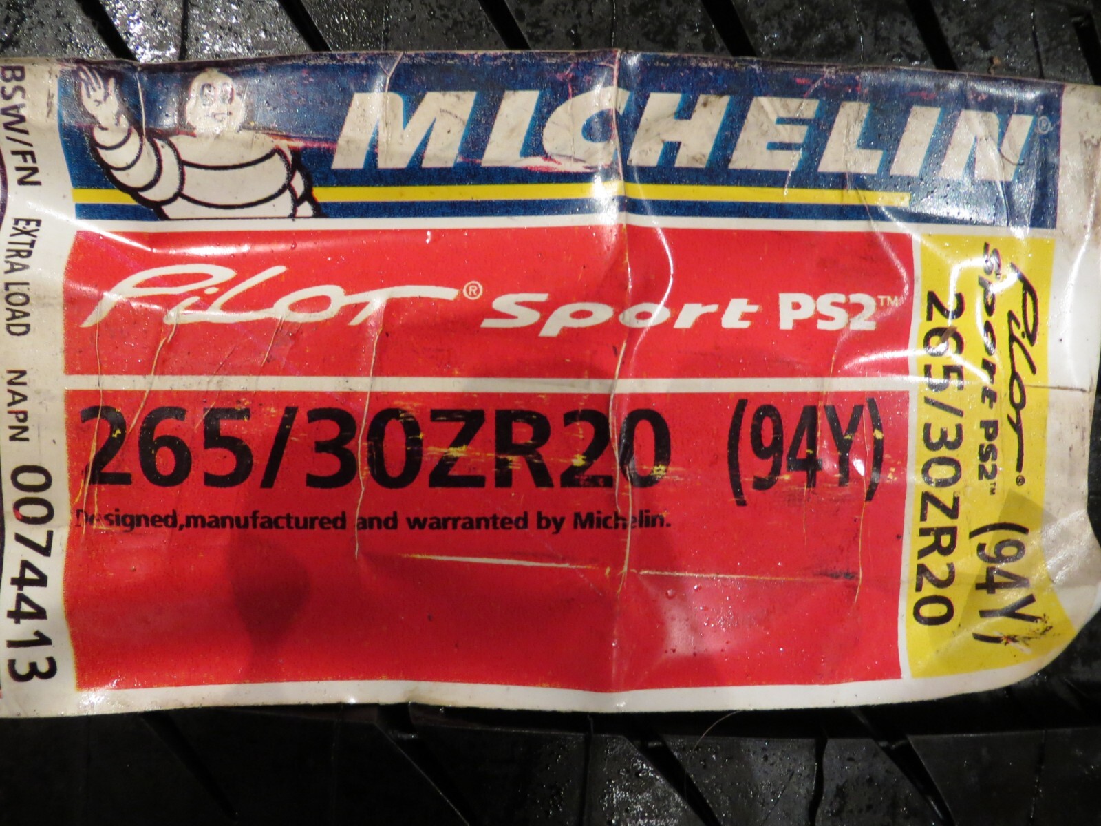 NEW 1 ONE MICHELIN PILOT SPORT PS2 265/30ZR20 94Y XL RO1 AUDI 265 30 20 2888