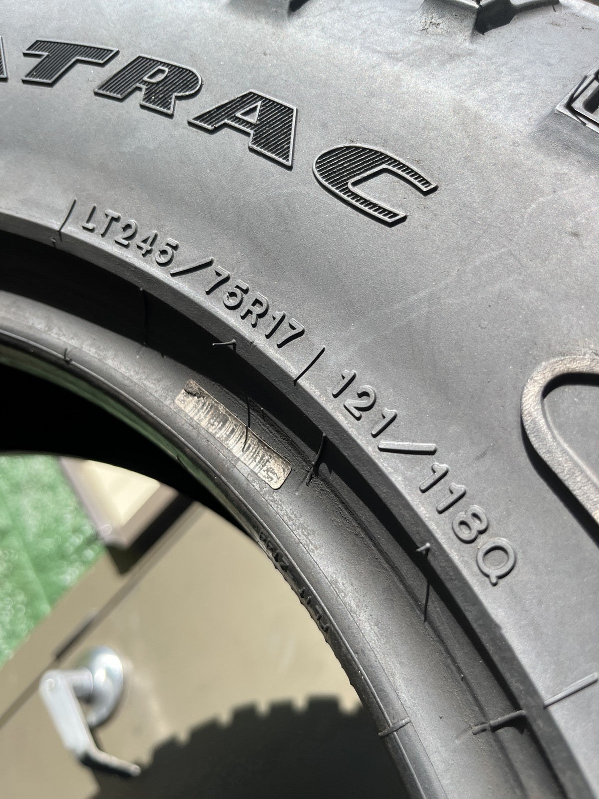 1 Tire Goodyear Wrangler Duratrac LT 245/75R17 121/118Q DOT.4822 12/32 No Patch