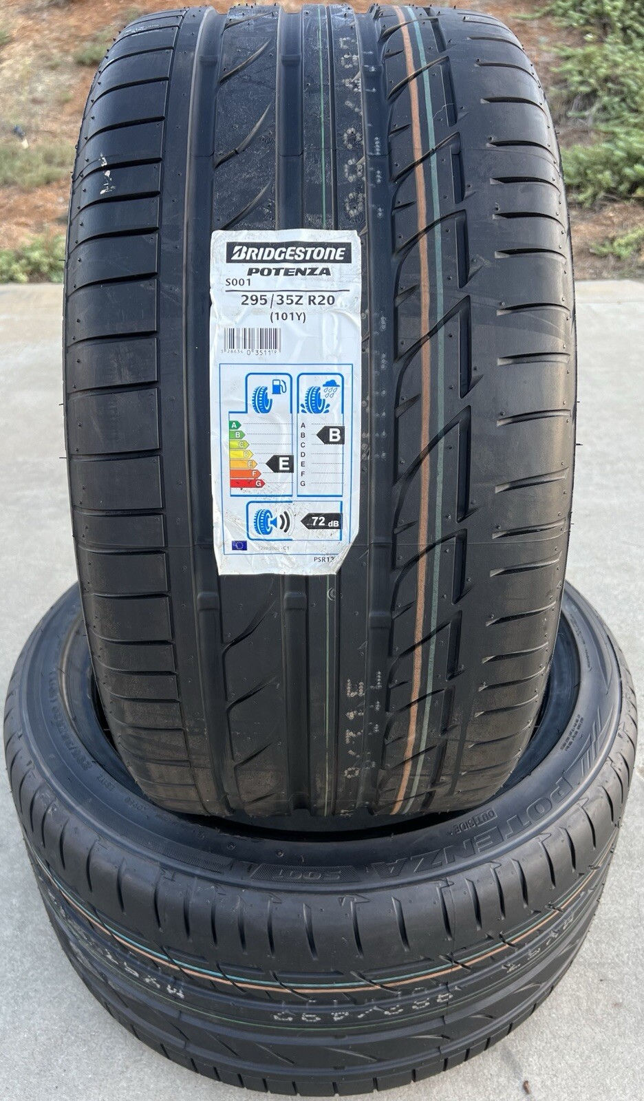 Set of TWO BRAND NEW 295/35ZR20 Bridgestone Potenza S001 Tires 2953520