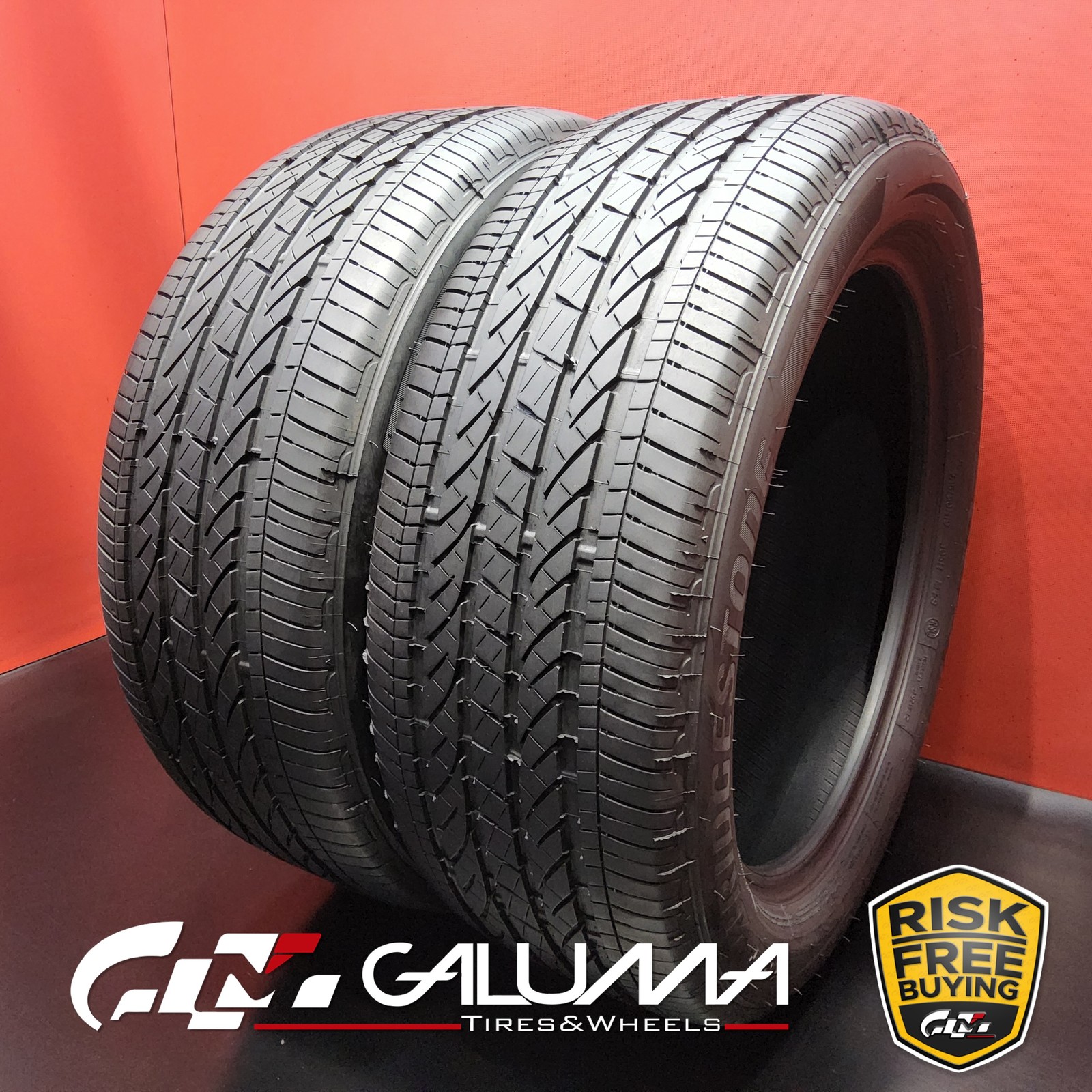 Set of 2 Tires Bridgestone Dueler H/P Sport AS RFT ★ 245/50R19 No Repairs #96199
