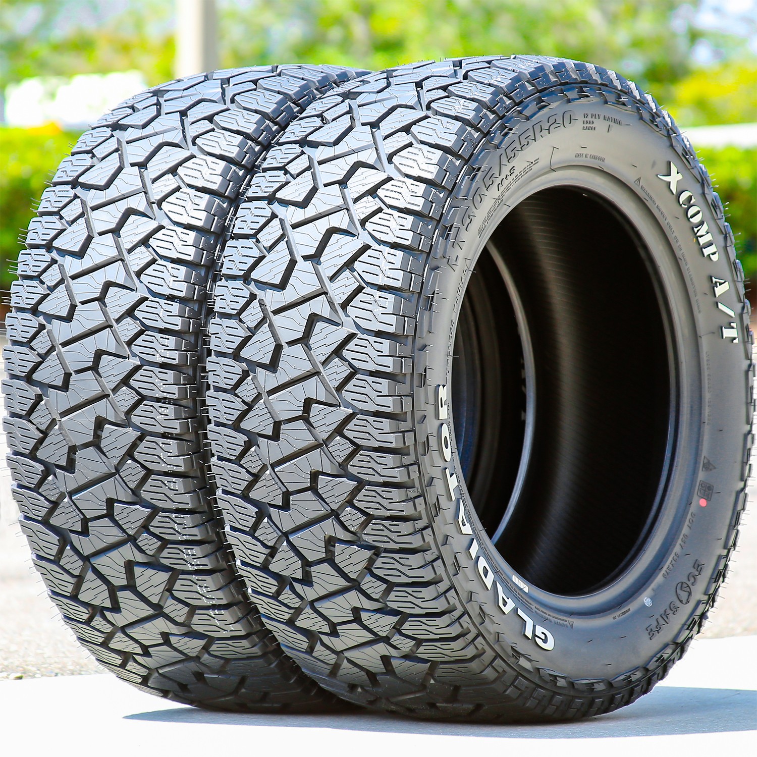 4 Tires Gladiator X-Comp A/T LT 305/55R20 Load F 12 Ply AT All Terrain