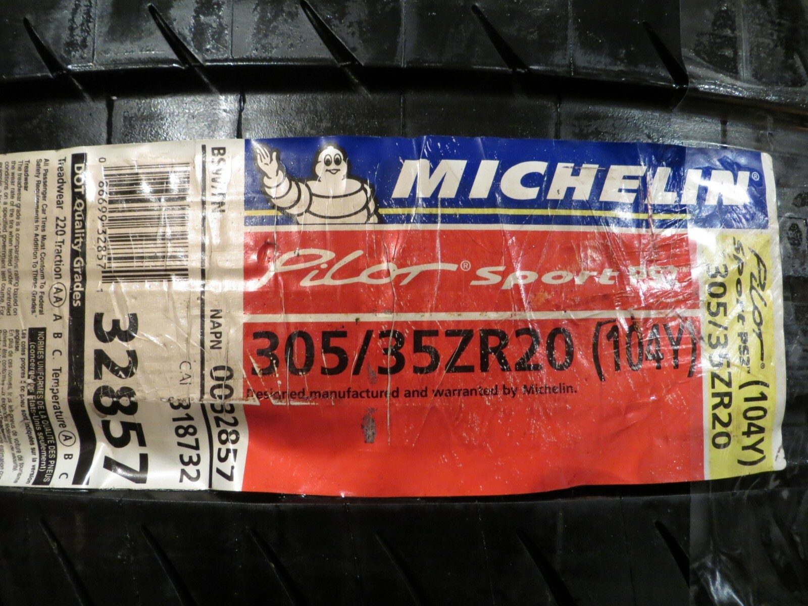 NEW 1 ONE MICHELIN PILOT SPORT PS2 305/35ZR20 104Y XL FRANCE RARE 305 35 20 2807