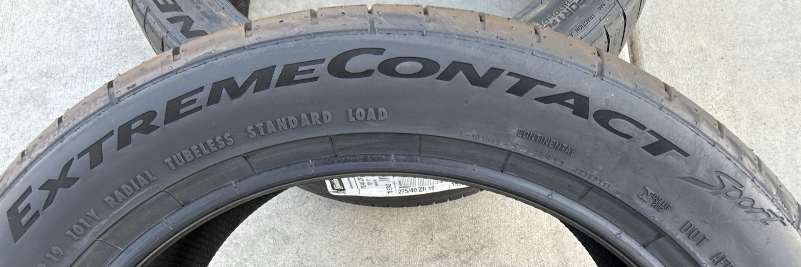 TWO BRAND NEW 275/40ZR19 Continental ExtremeContact Sport Like Michelin Sport 4S