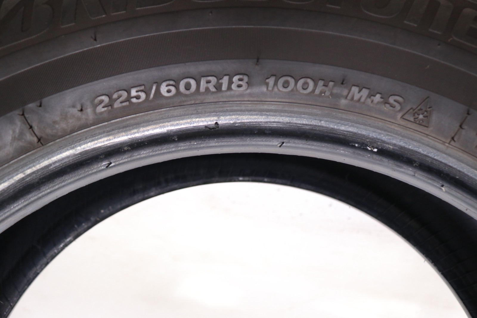 Set of 4 Used 225/60R18 Bridgestone WeatherPeak – 100H – 8-9/32