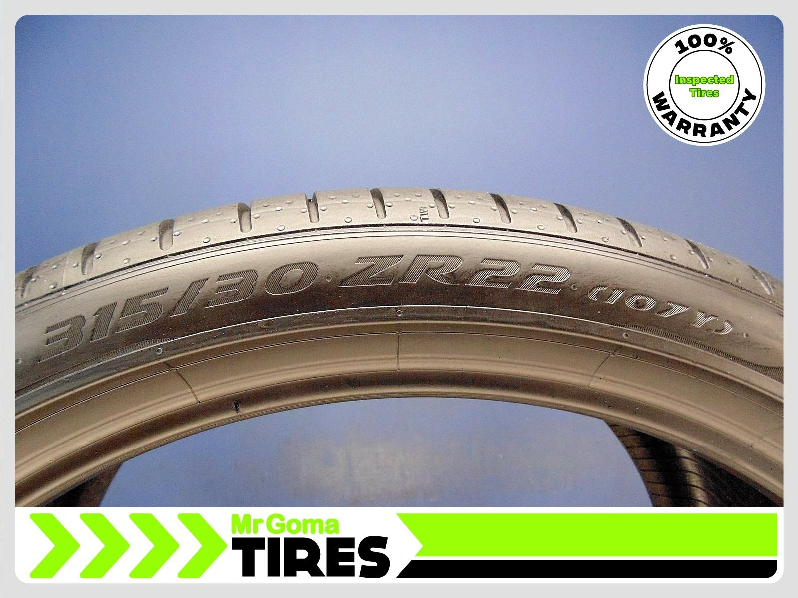 2 PIRELLI P ZERO TM PZ4 B XL 315/30R22 USED TIRES 7.6/32 TREAD 107Y 3153022