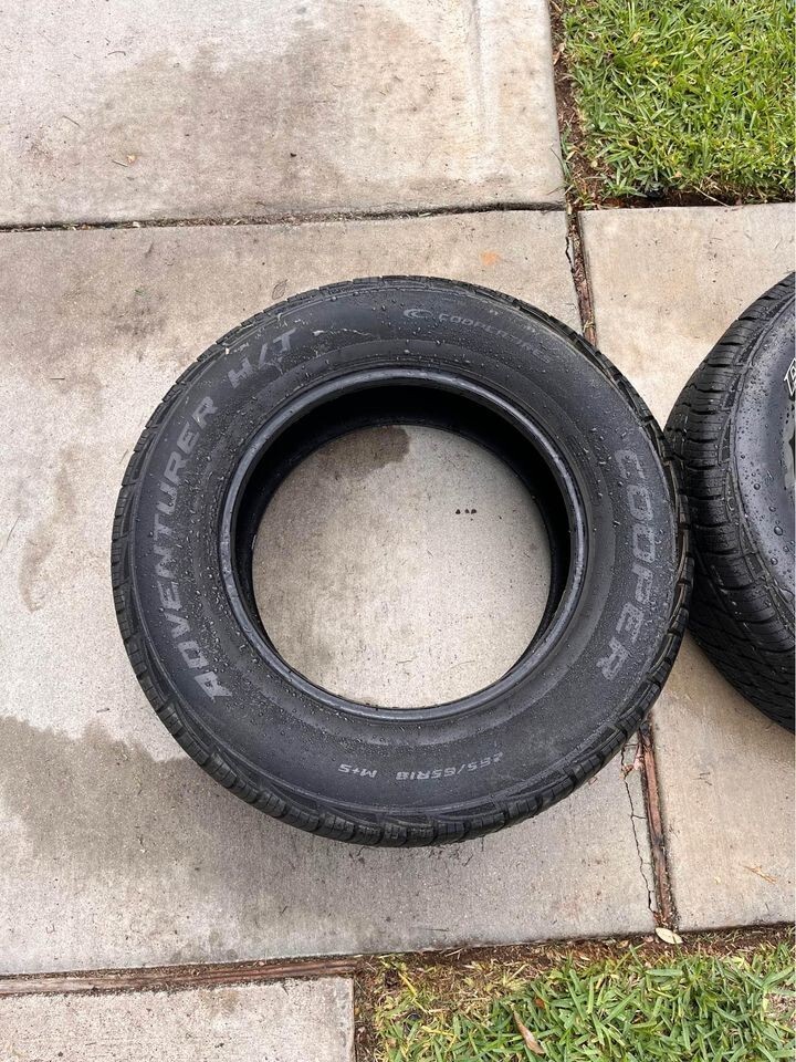 Cooper Adventurer H/T 265/65R18 Tires, 31 inch tires, ready for Off roading use.
