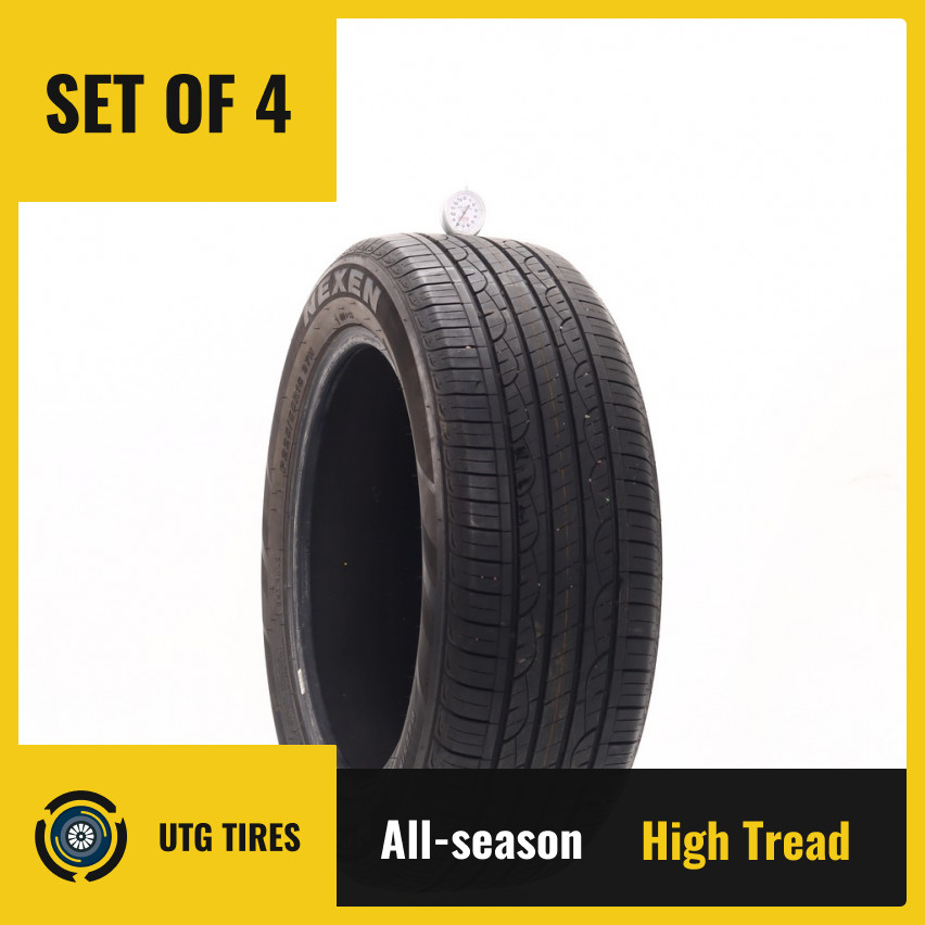 Set of (4) Used 225/55R18 Nexen N’Priz RH7 97H – 8-9/32