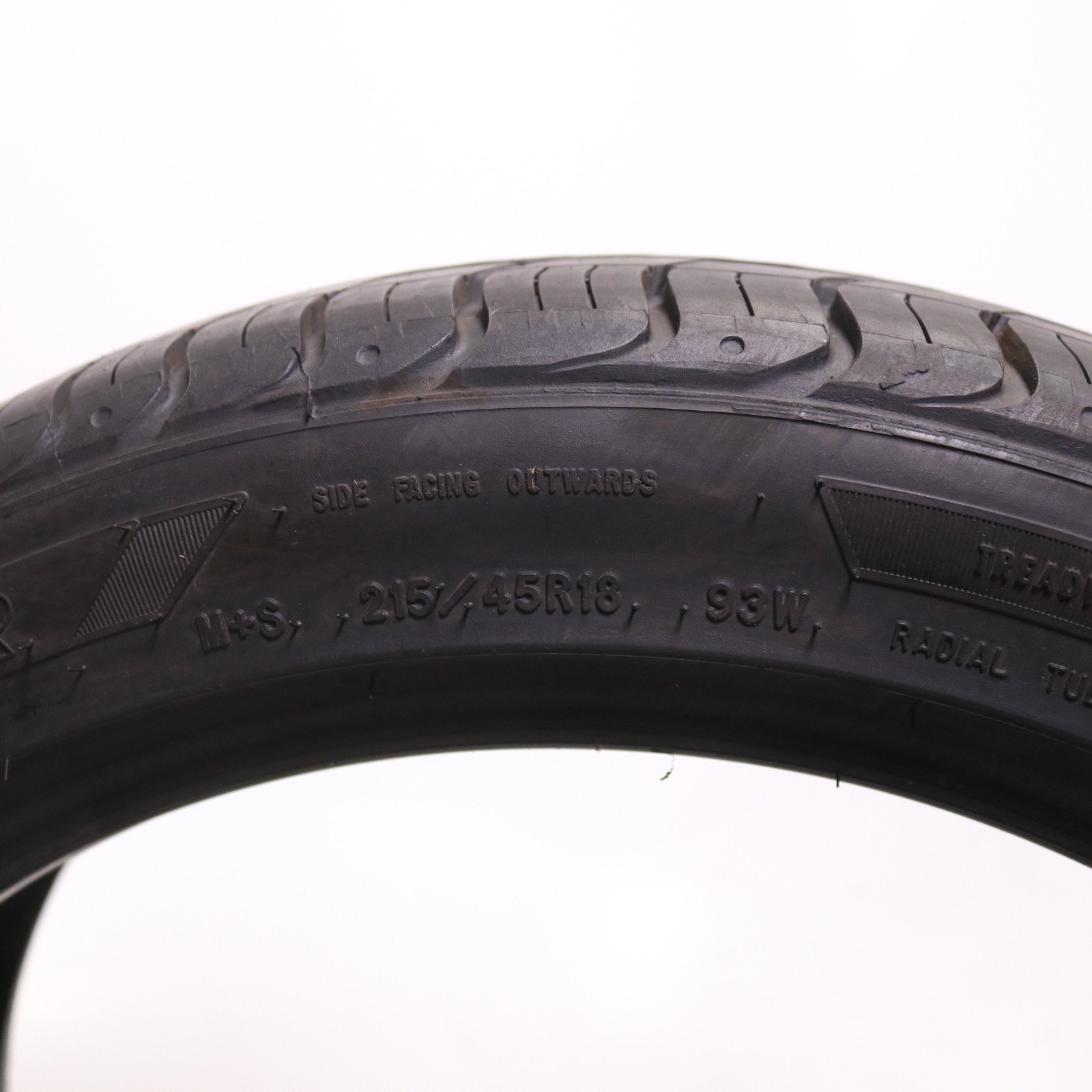 Used 215/45R18 Goodyear Eagle Sport AS – 93W – 9.5/32 No Repairs