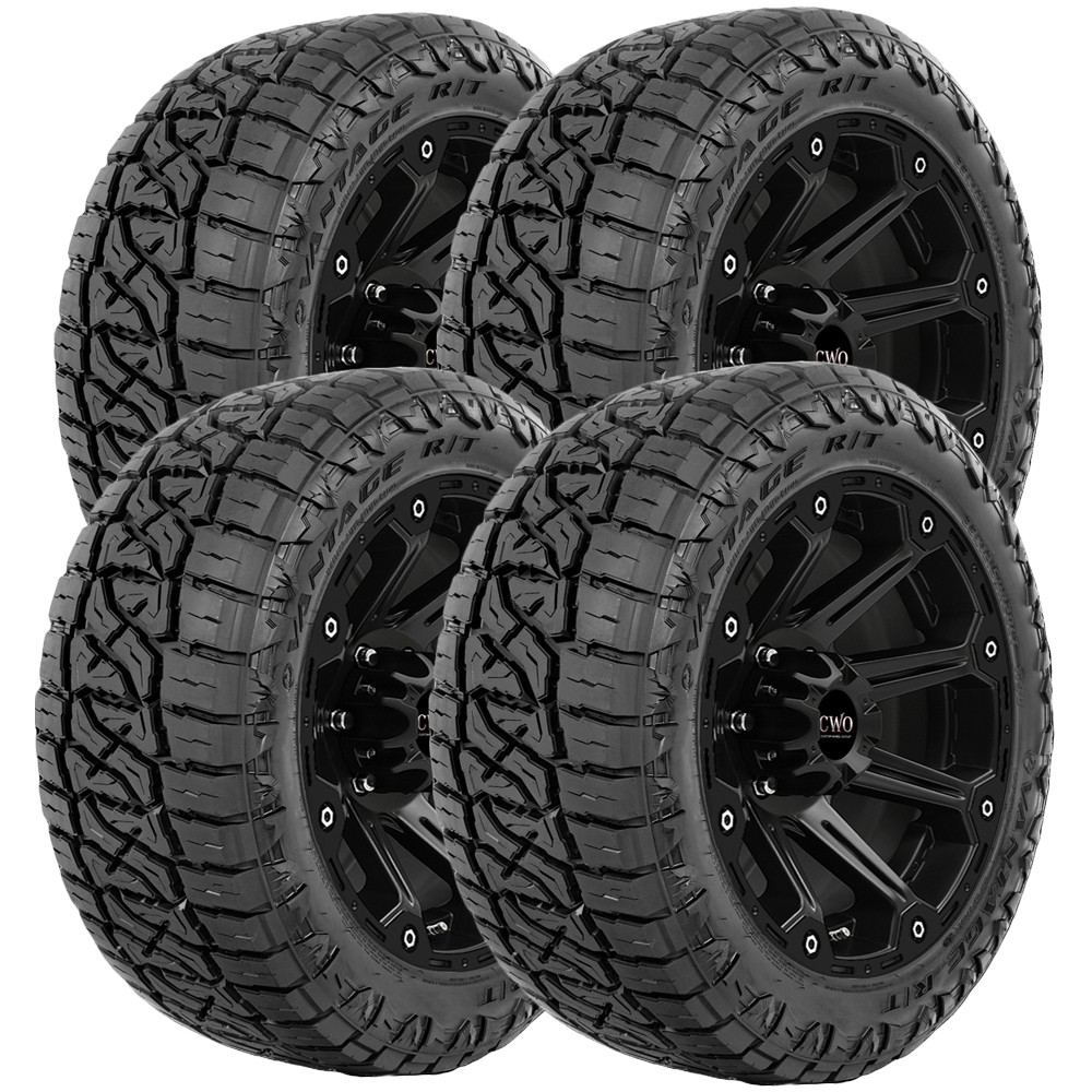 (QTY 4) 33×12.50R22LT Vantage R/T 114Q LRF Black Wall Tires